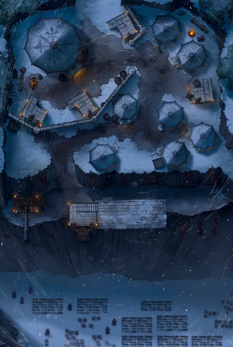 Clifftop Warcamp map, Winter Night variant thumbnail