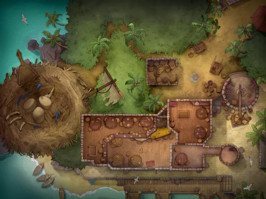 Pirate Port Tavern map, Roc Nest with Eggs Day variant thumbnail