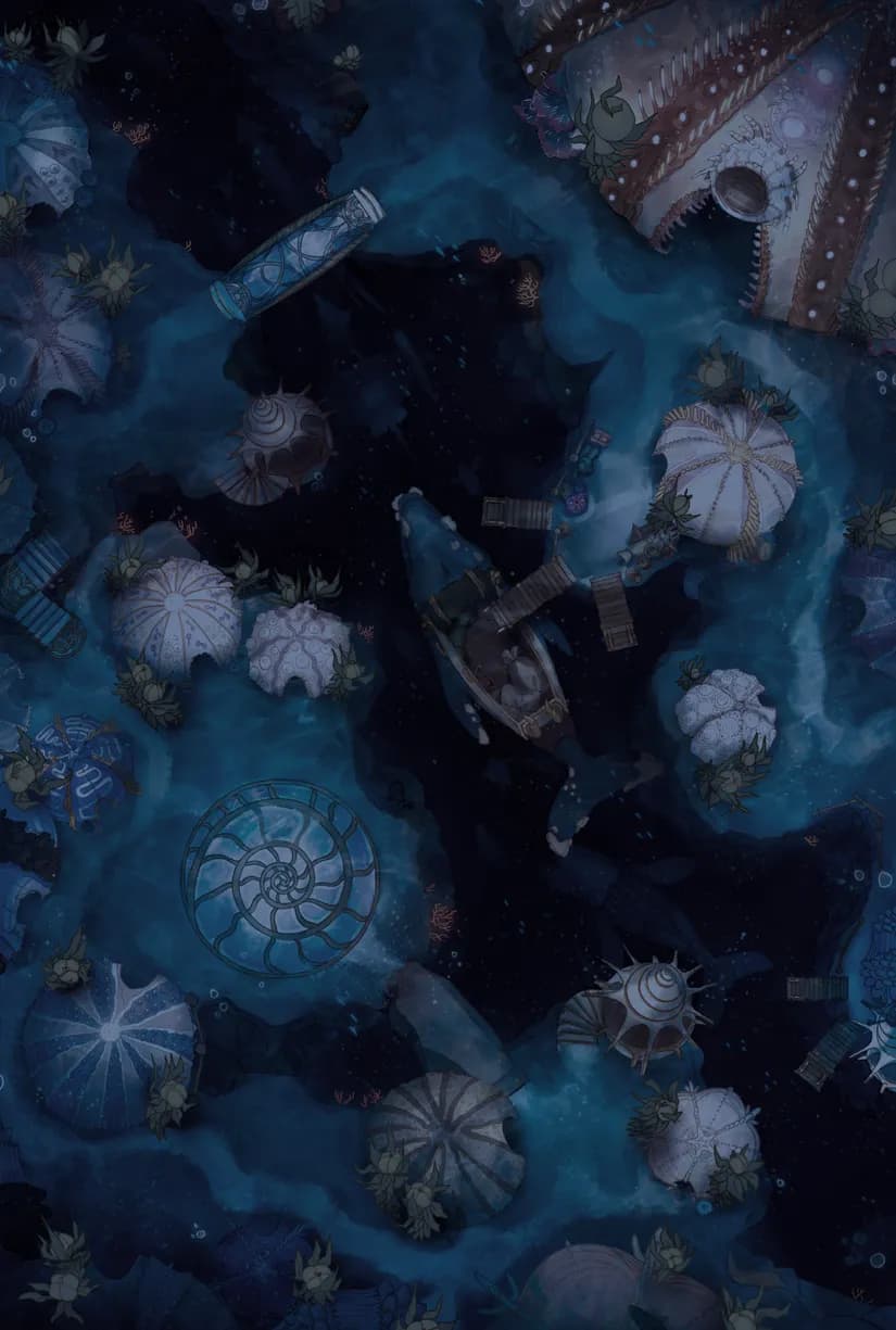 Merfolk Marina map, No Lights Night variant thumbnail