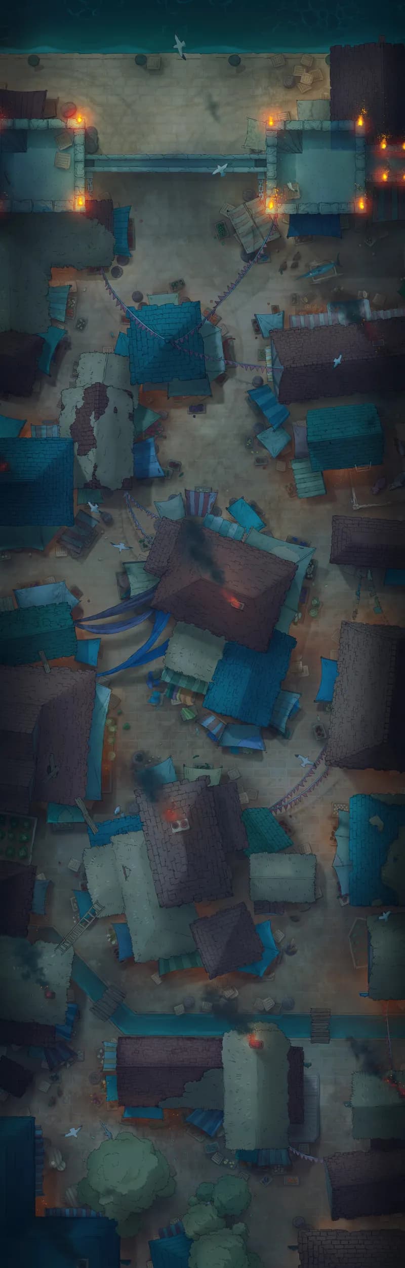 City Rooftop Chase map, Guarded Gates Night variant thumbnail