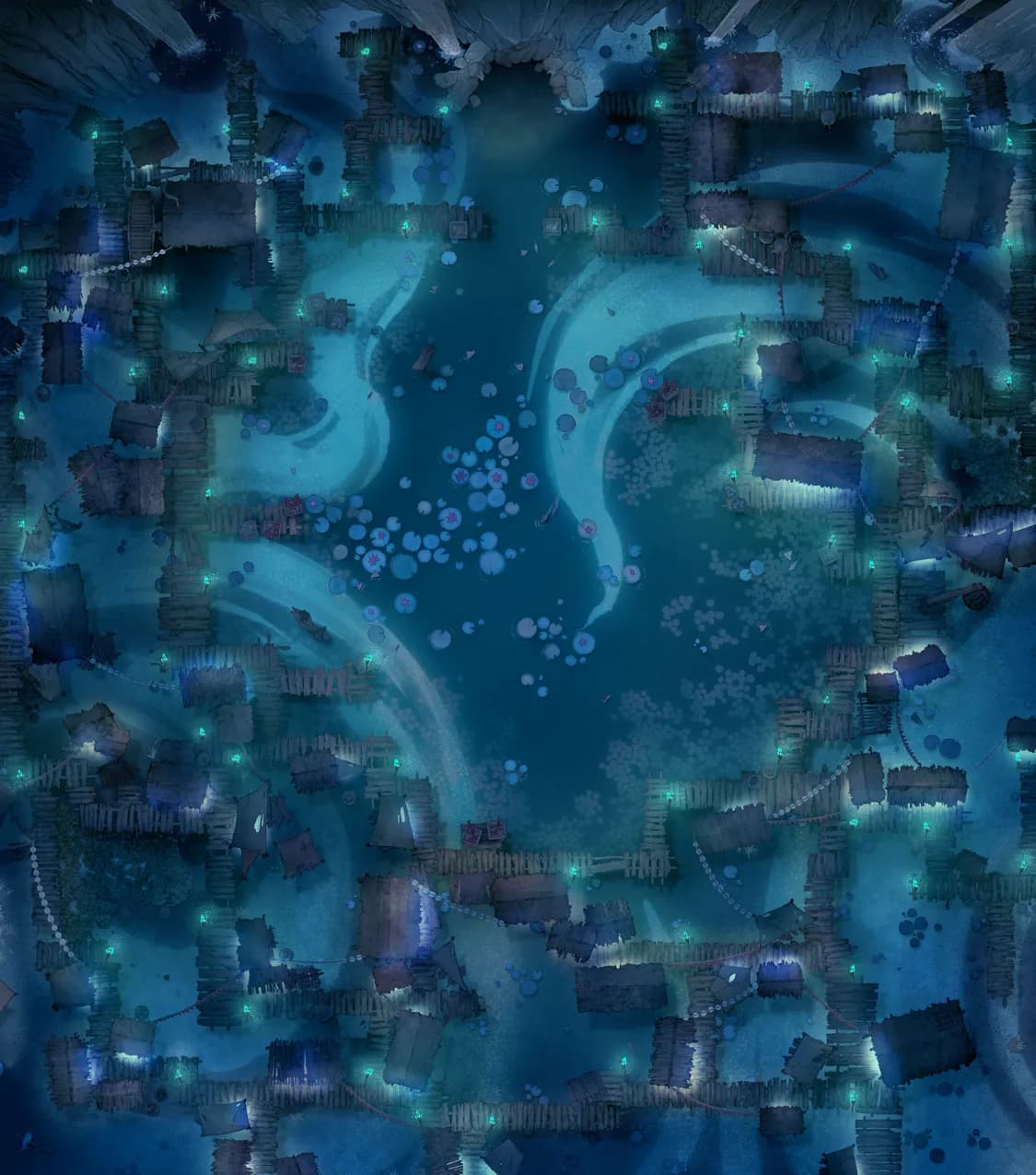 Bullywug Swamp map, Marketplace Ghost Village Night variant thumbnail