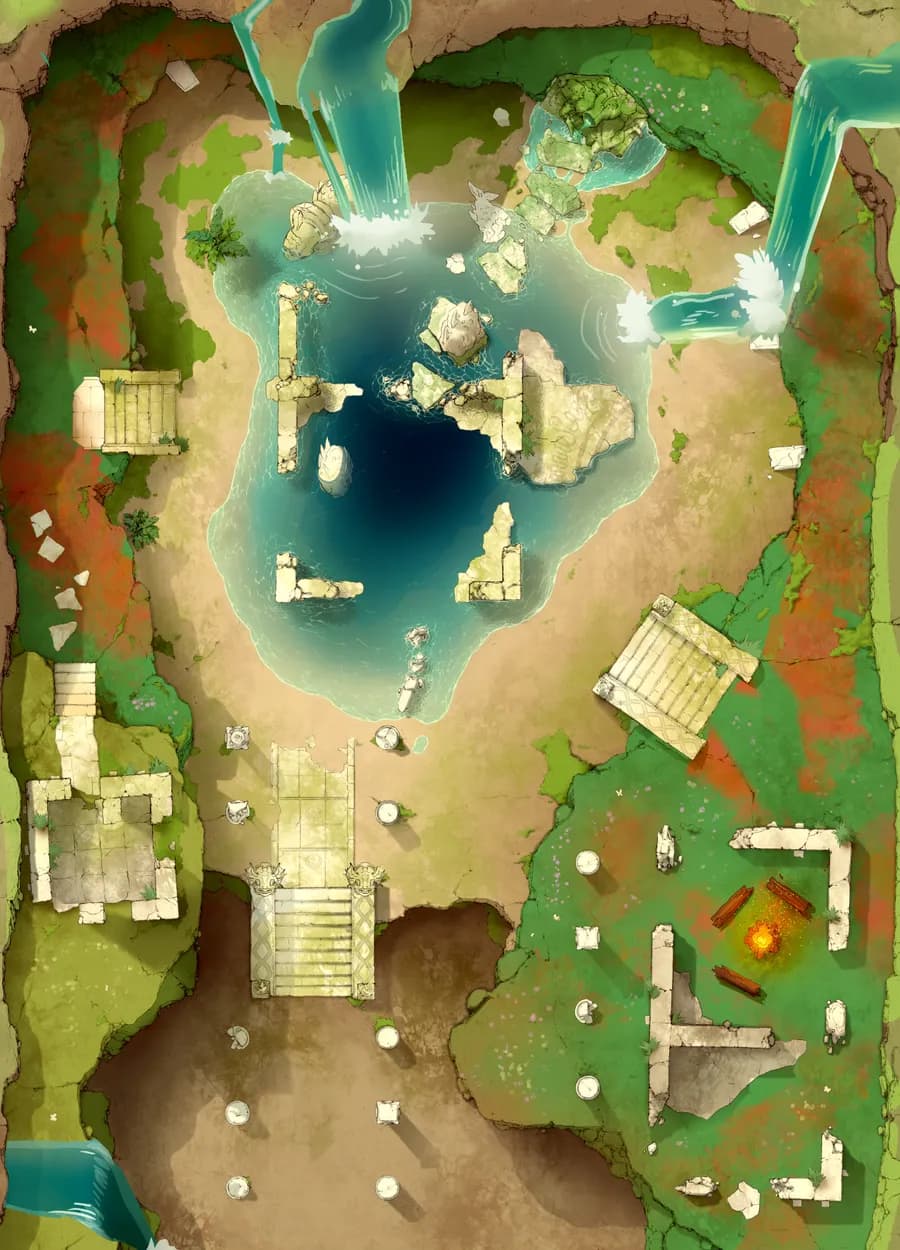 Desert Ruins map, Waterfall variant thumbnail