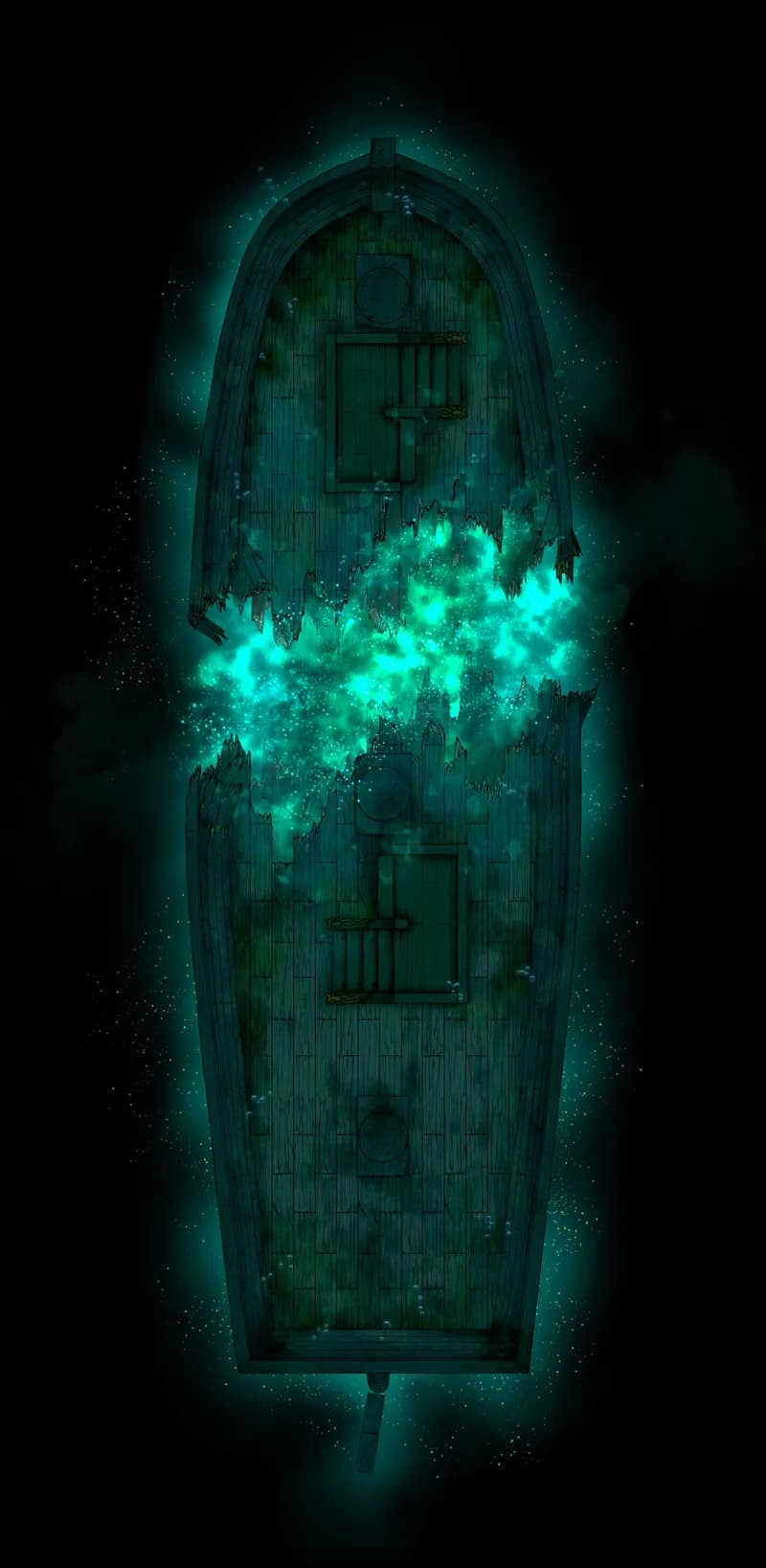 Haunted Ghost Ship Interior map, Empty Lower Deck variant thumbnail