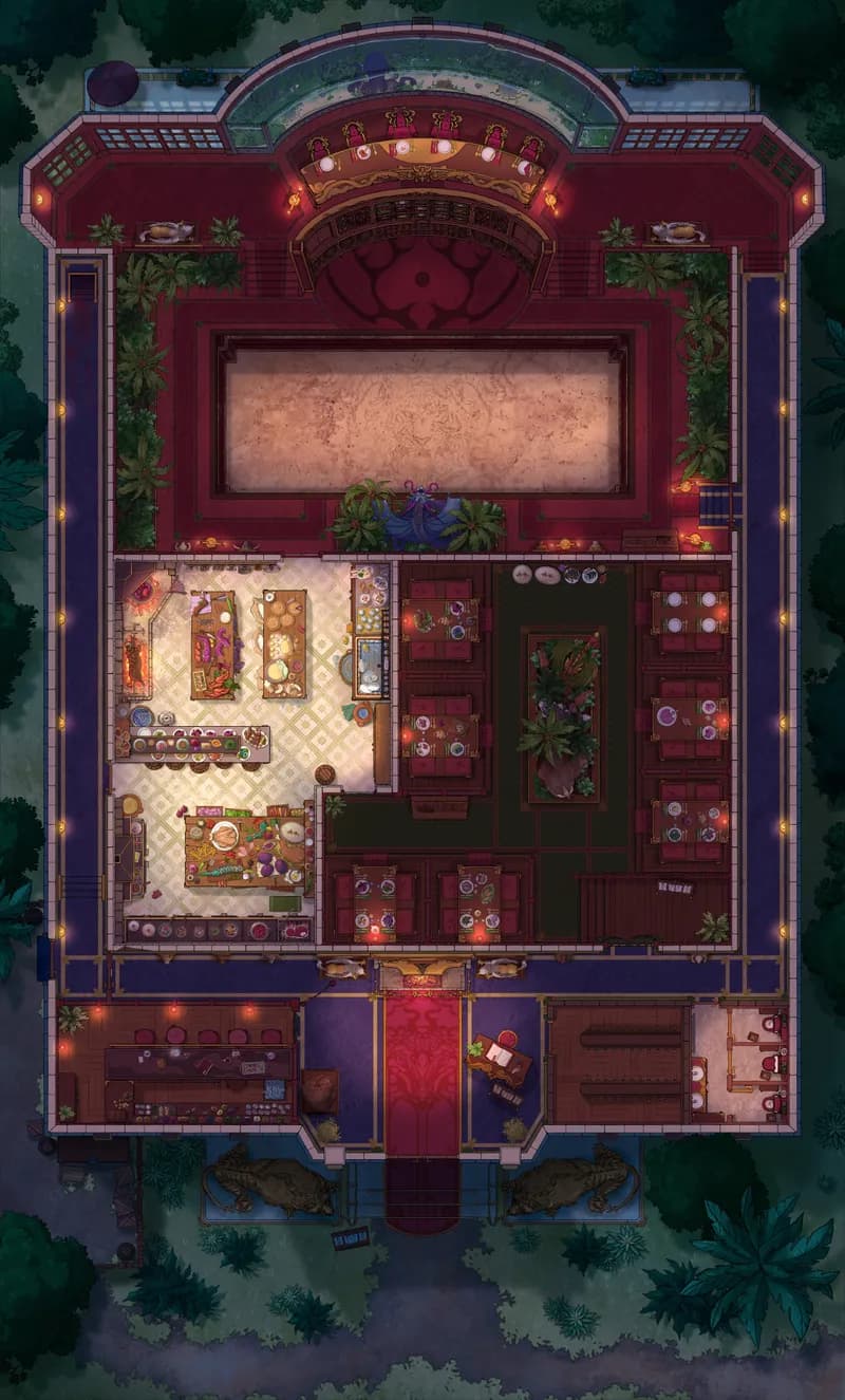 Monster Hunter Restaurant map, Fighting Pit 1 Night variant thumbnail