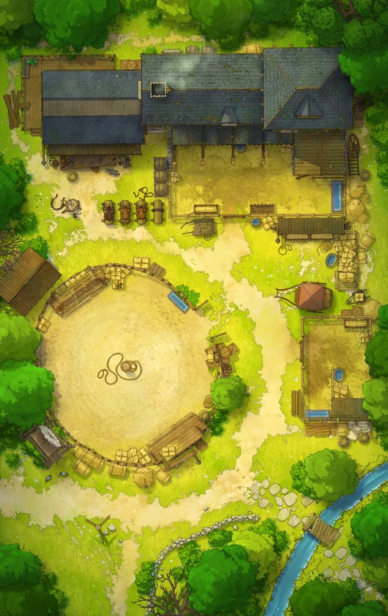 Pastoral Village Stables map, No Horses Day variant thumbnail