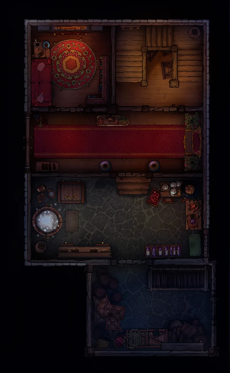 Wonderful Wizard Waterfall Interior map, First Floor Night variant thumbnail