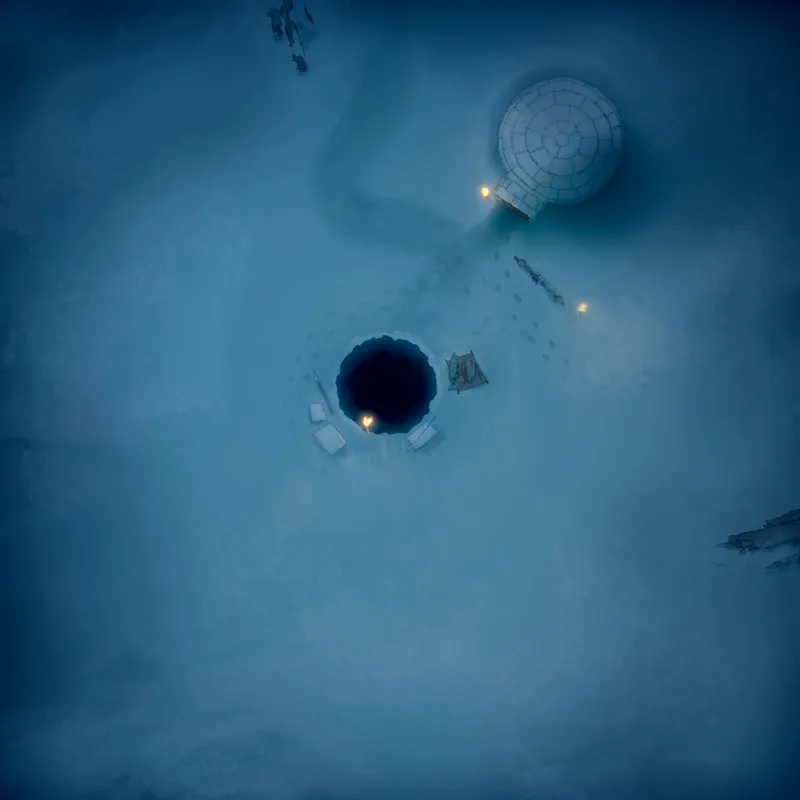 Remote Ice Village map, Lonely Igloo Night variant thumbnail