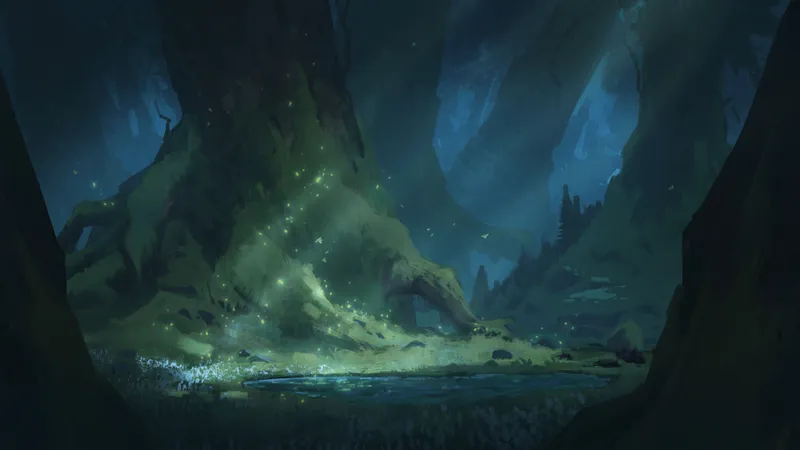 Overgrown Magic Forest map, Original Natural Night variant