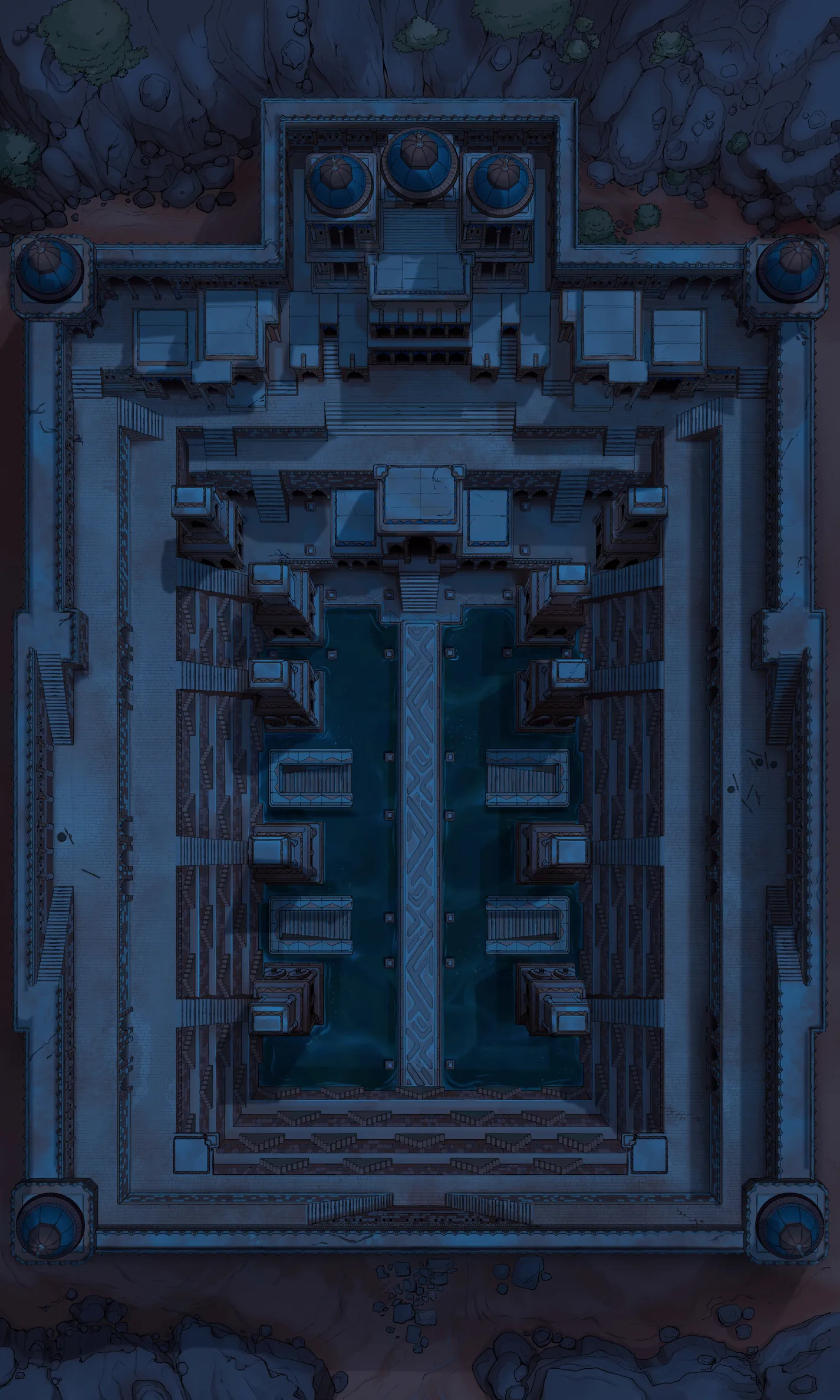 Ancient Stepwell map, Original Night variant thumbnail