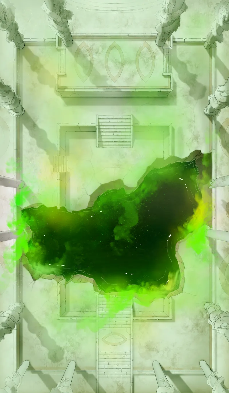 Ruined Courtyard map, Toxic variant thumbnail