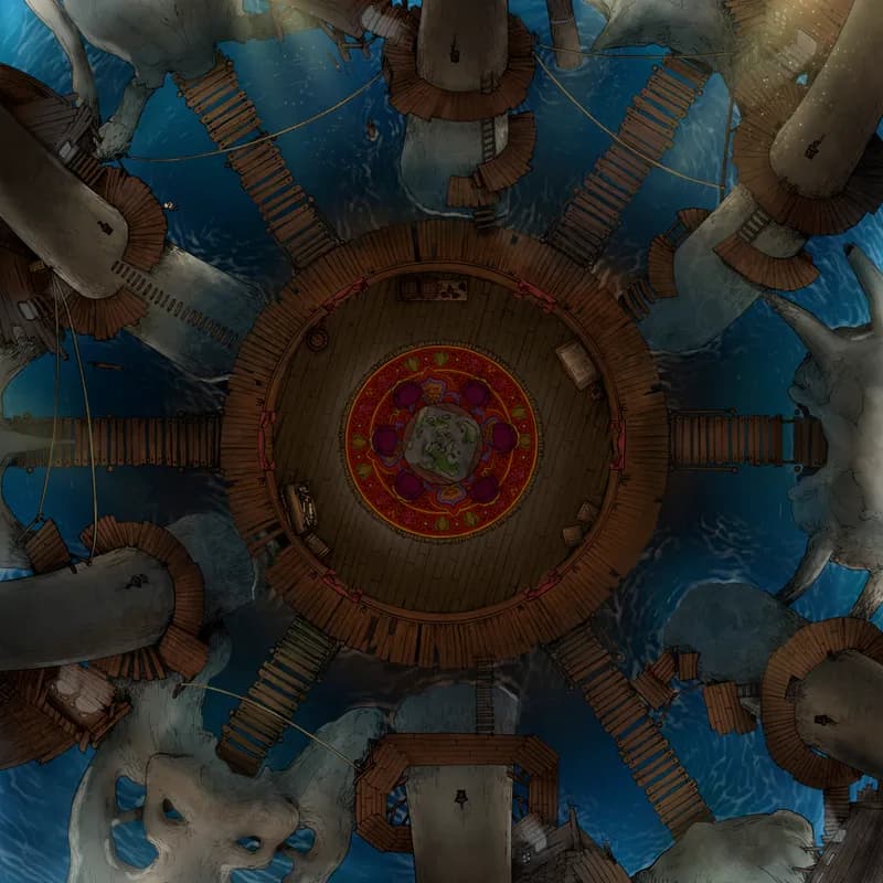 Pirate Lord's Lair Interior map, Gathering Table Lights Off variant thumbnail