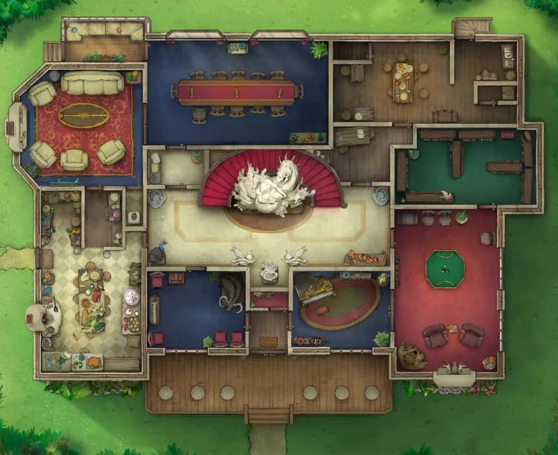 Grand Hunter's House map, Ground Floor Original Day variant