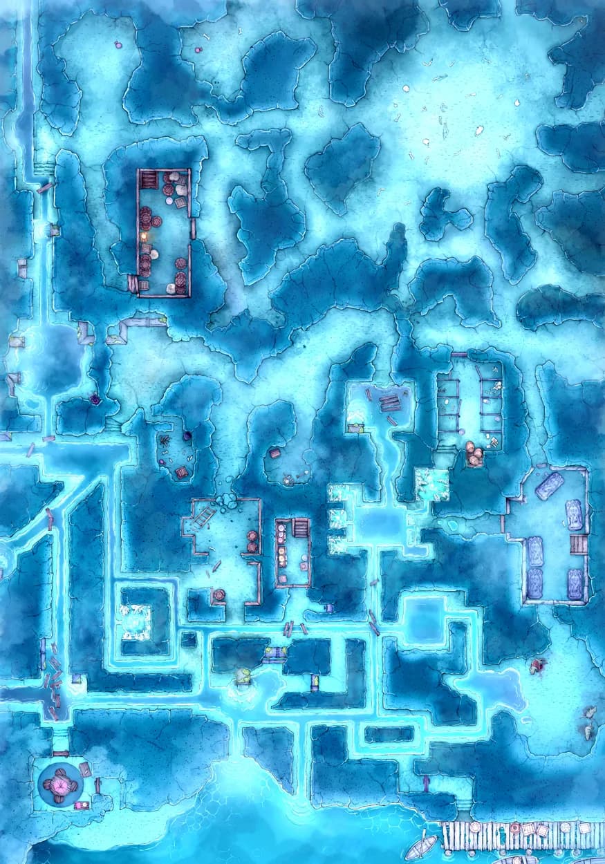 Cavern of the Venom Queen map, Frost Cave variant thumbnail