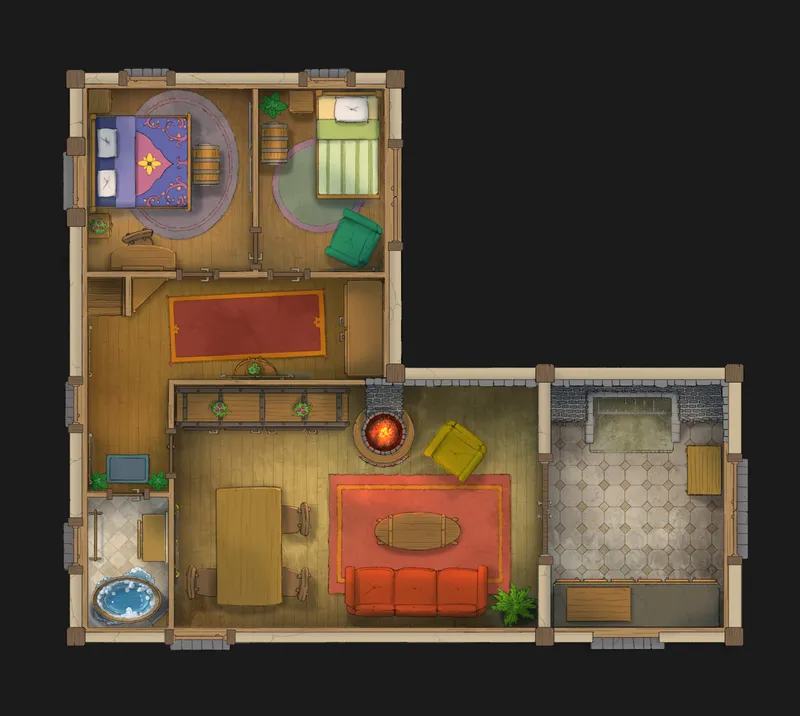 Blacksmith Interior map, Upper Floor Props Off Day variant thumbnail