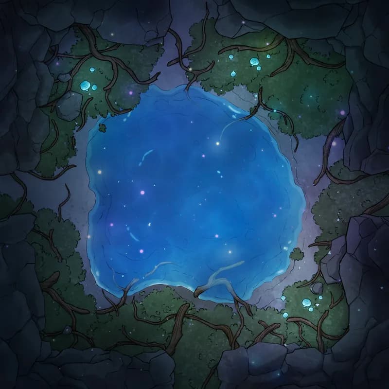 Modular Caves map, Underwater Springs Mossy Pond variant thumbnail