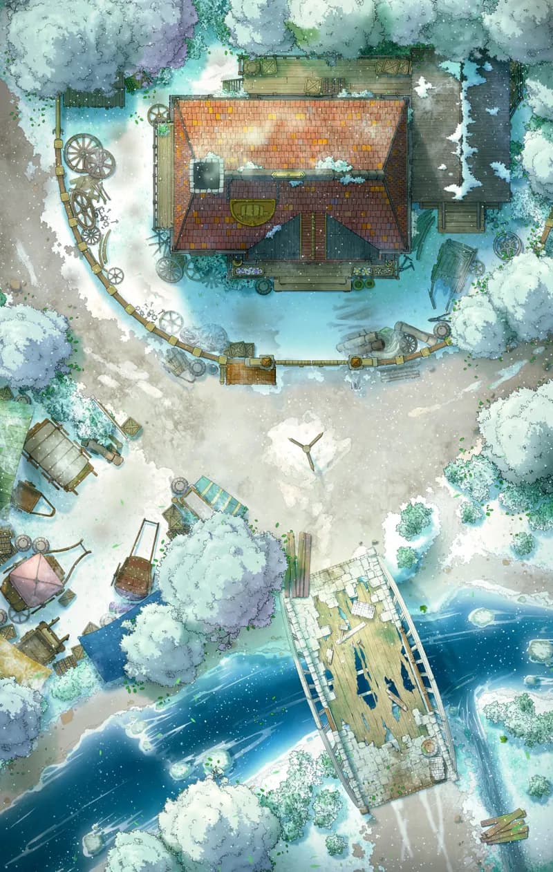 Village Wainwright Shop map, Winter variant thumbnail