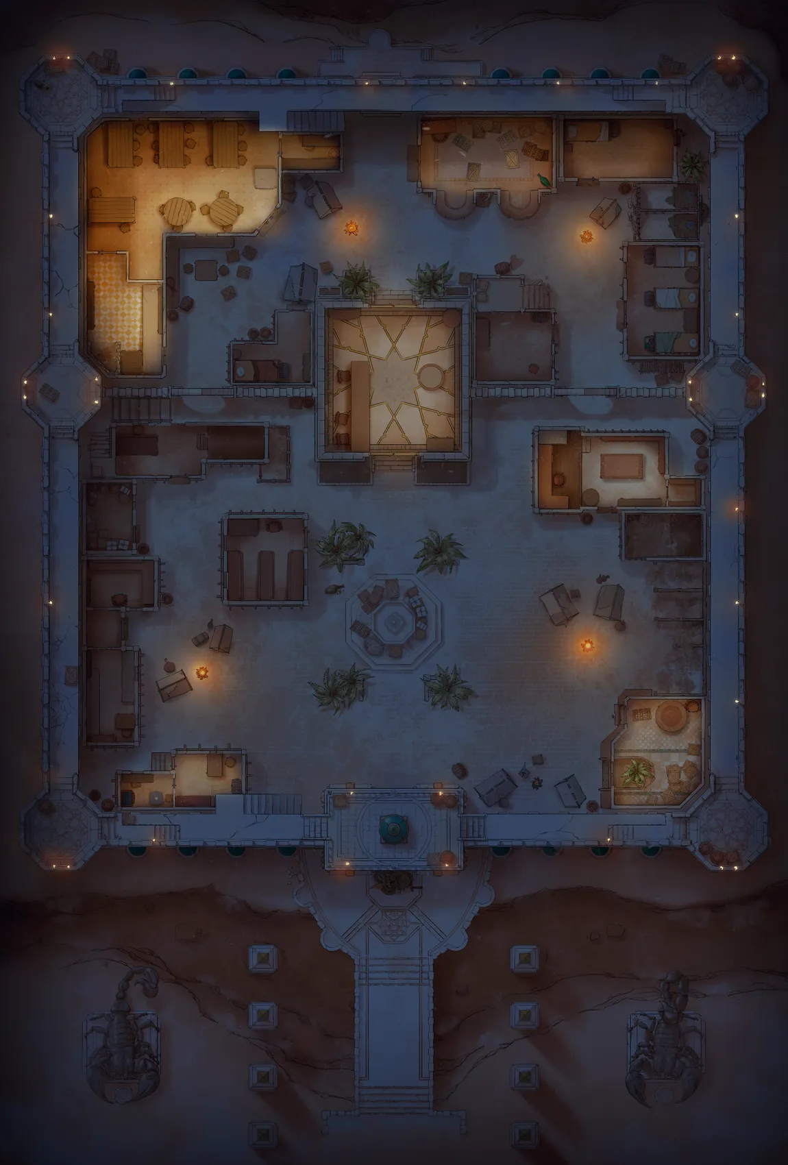 Desert Caravanserai map, Outpost Night variant thumbnail