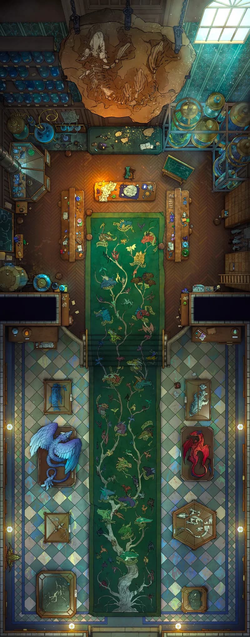Monster Genealogy Lab map, Original Day variant