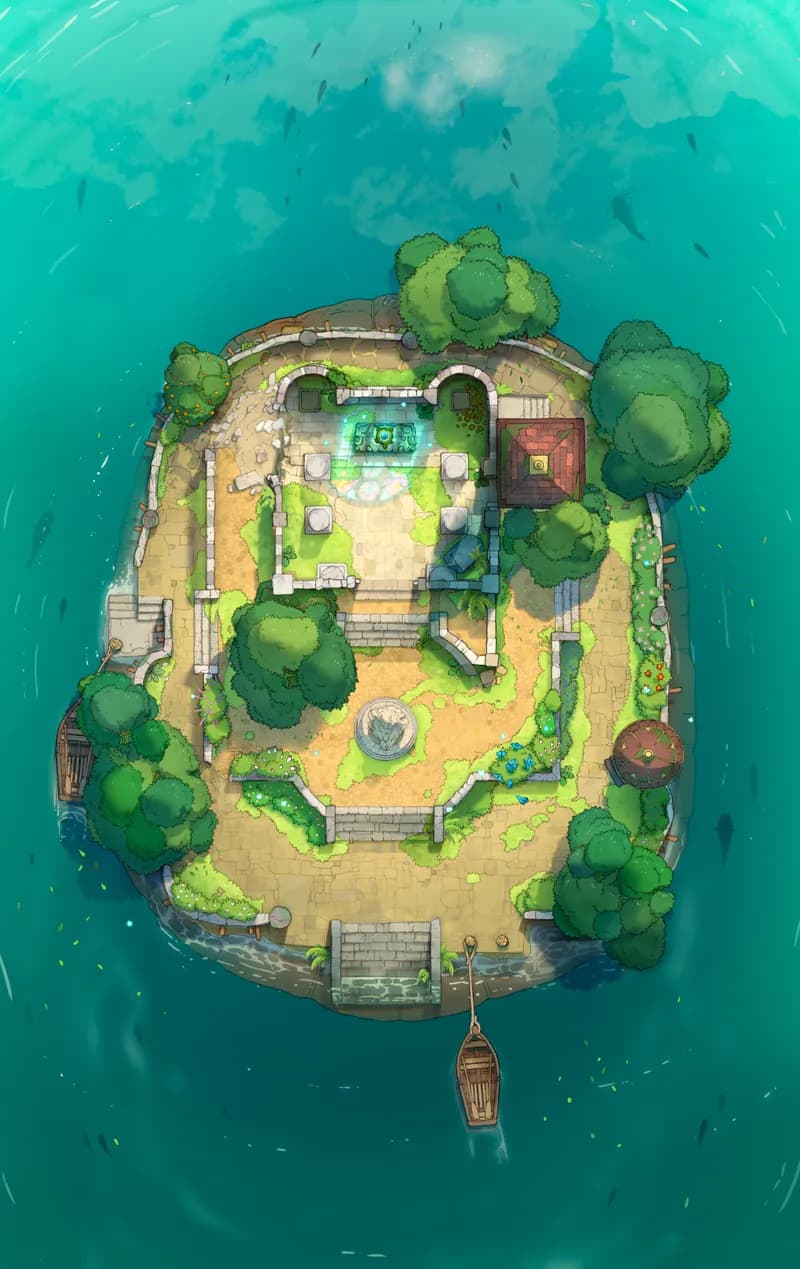 Tutelary Turtle Island map, Shell Day variant thumbnail