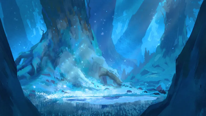 Overgrown Magic Forest map, Winter Natural variant