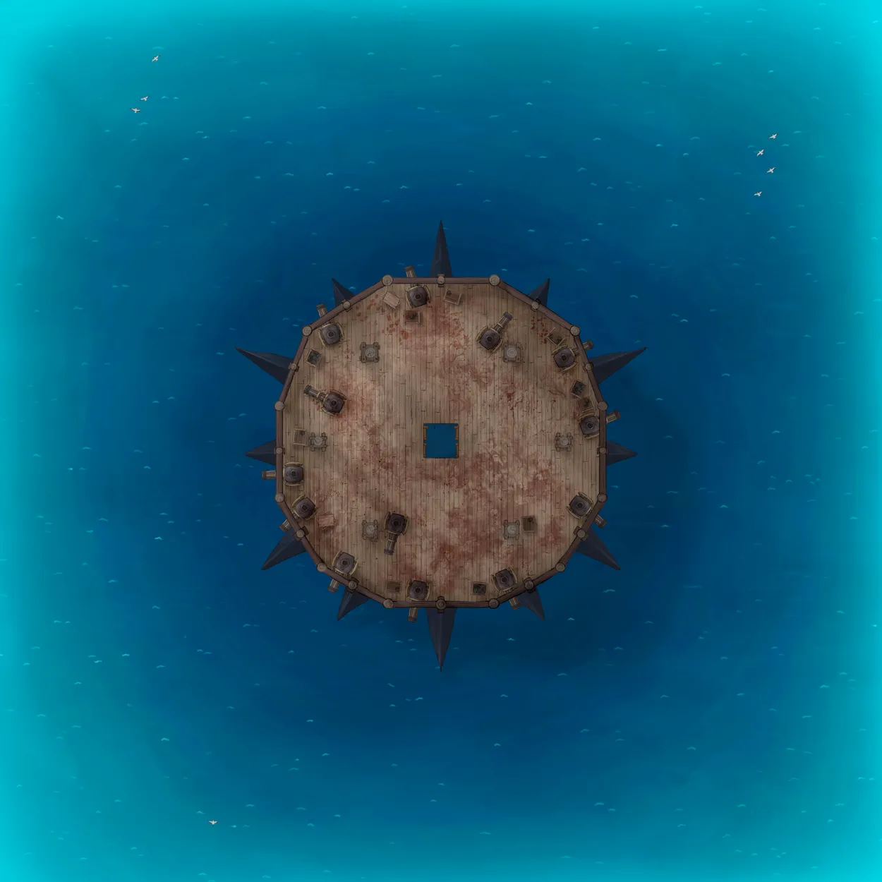 Open Ocean map, Big Outpost Cannon Bloody Day variant thumbnail