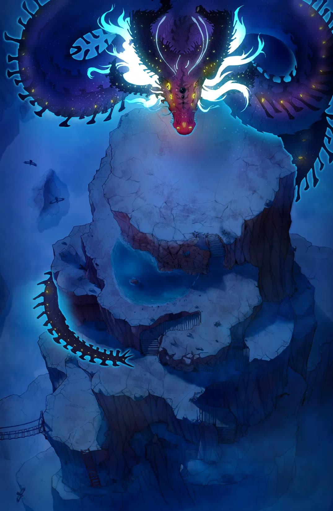 Mountaintop Observatory map, Cosmic Dragon Night variant thumbnail