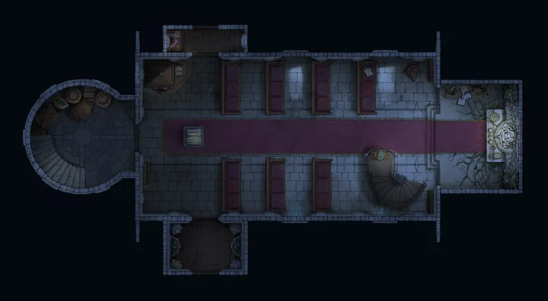 Peaceful Village Church Interior map, Original Night variant thumbnail