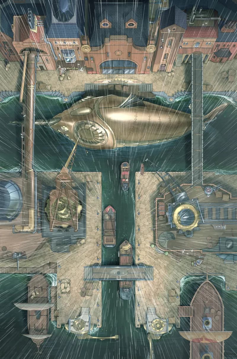 Iron Wharf map, Rain variant thumbnail