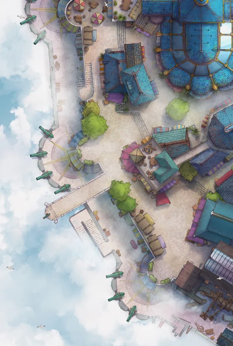 Beach Town map, Skytown No Ships variant thumbnail