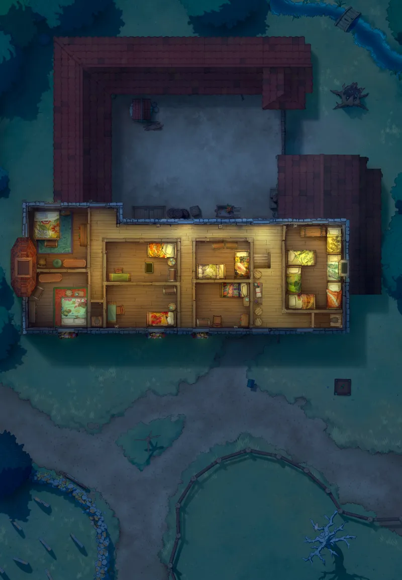 Ages of the Vale: Coaching House map, Upstairs Peaceful Night variant thumbnail