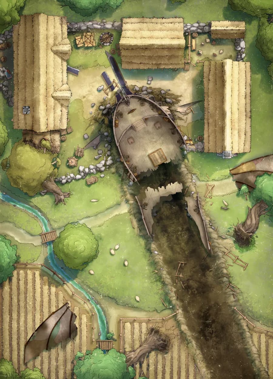 Impact Site map, Airship Crash Day variant thumbnail