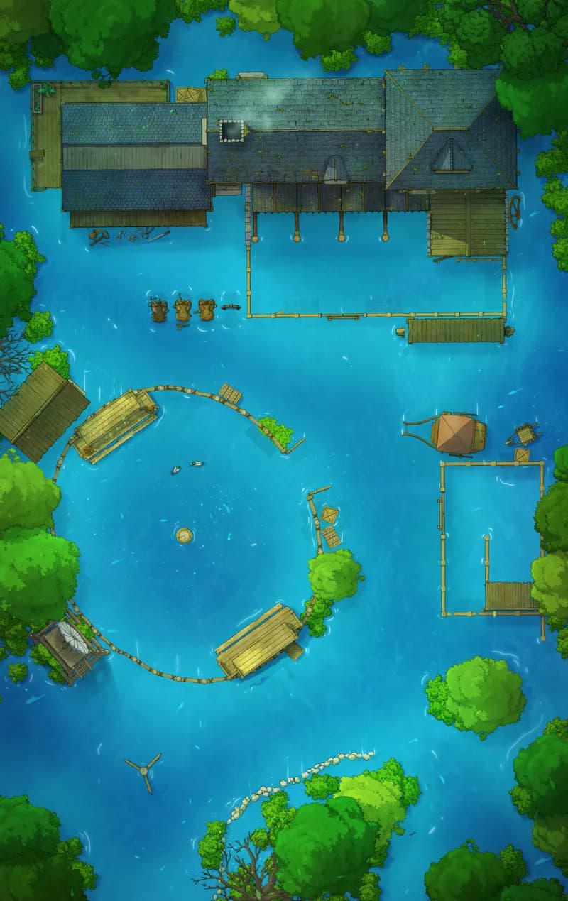 Pastoral Village Stables map, Flood variant thumbnail