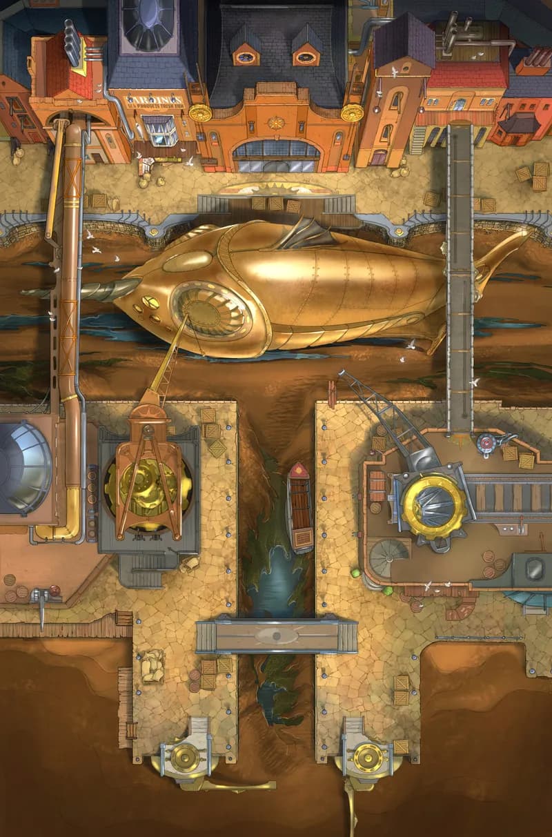 Iron Wharf map, Drought variant thumbnail
