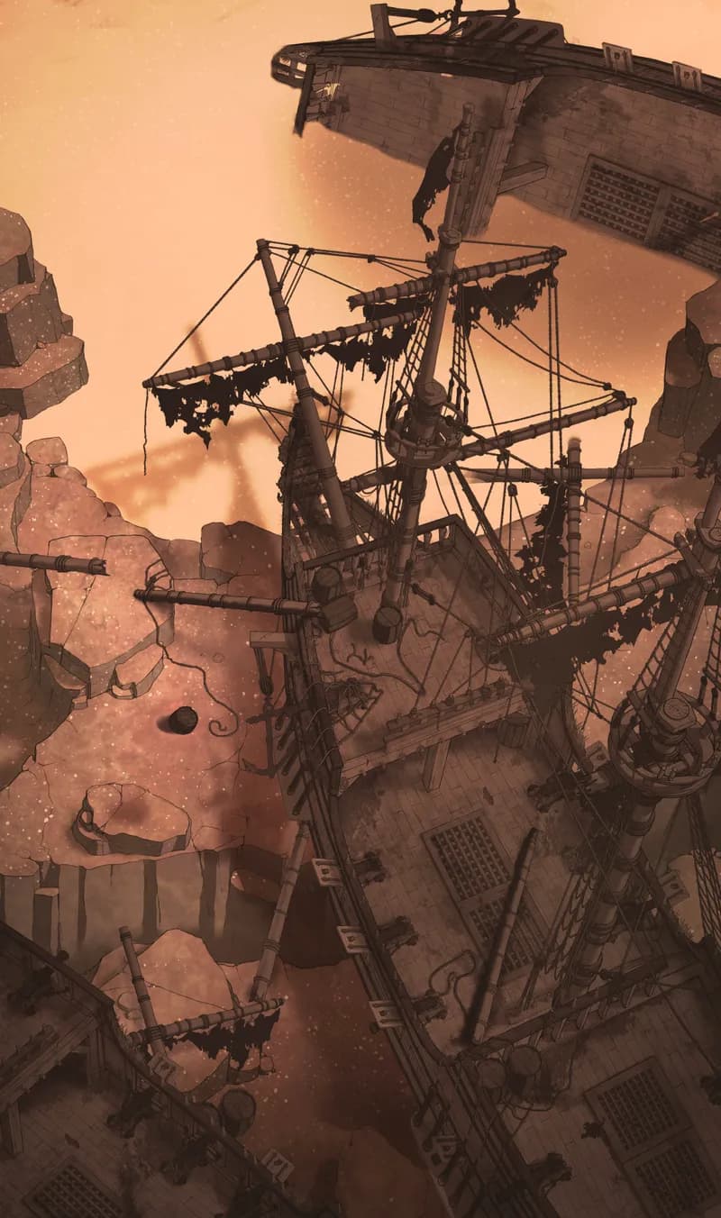 Haunted Ghost Ship Exterior map, Desert Shipwreck Day variant thumbnail