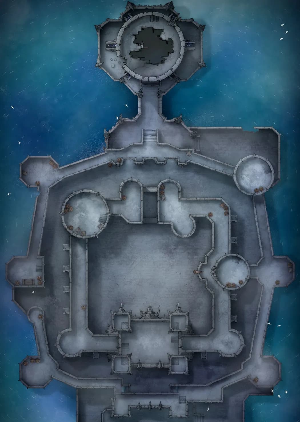 Shadowfell Fortress Interior map, Ocean Fort variant thumbnail