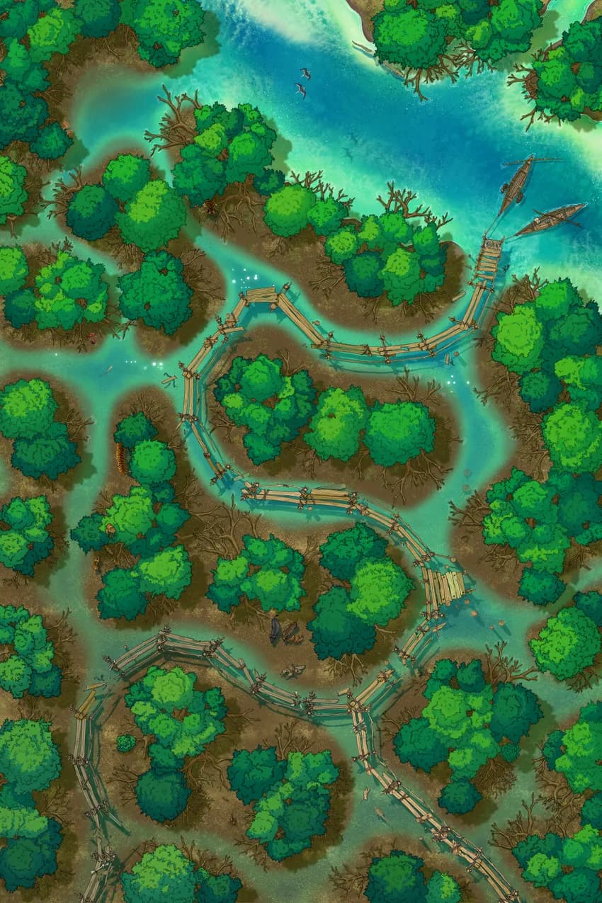 Mangrove Forest map, Original Day variant