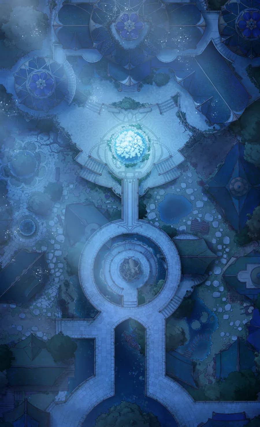 Elven City Center map, Moonlight variant thumbnail