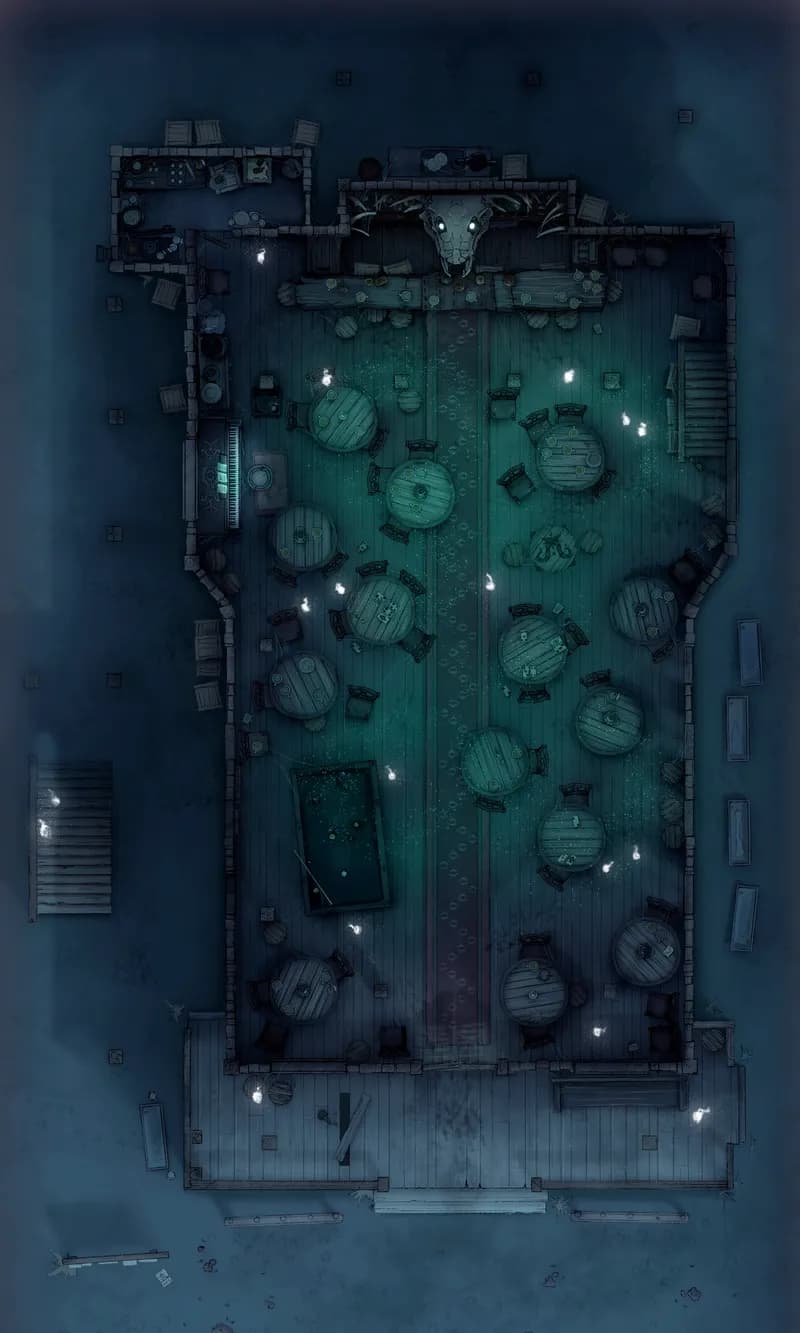 Wild West Saloon map, Ground Floor Haunted Souls variant