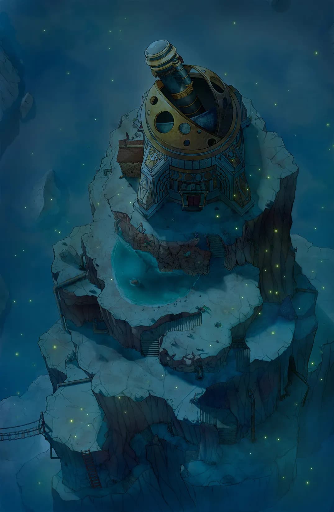 Mountaintop Observatory map, Fireflies variant thumbnail