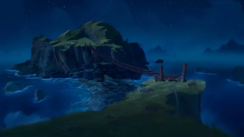 Rope Bridge Chasm map, Bridge Night variant