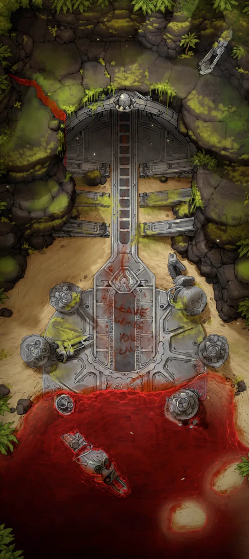 Clockwork Dragon Lair Exterior map, Warning variant thumbnail