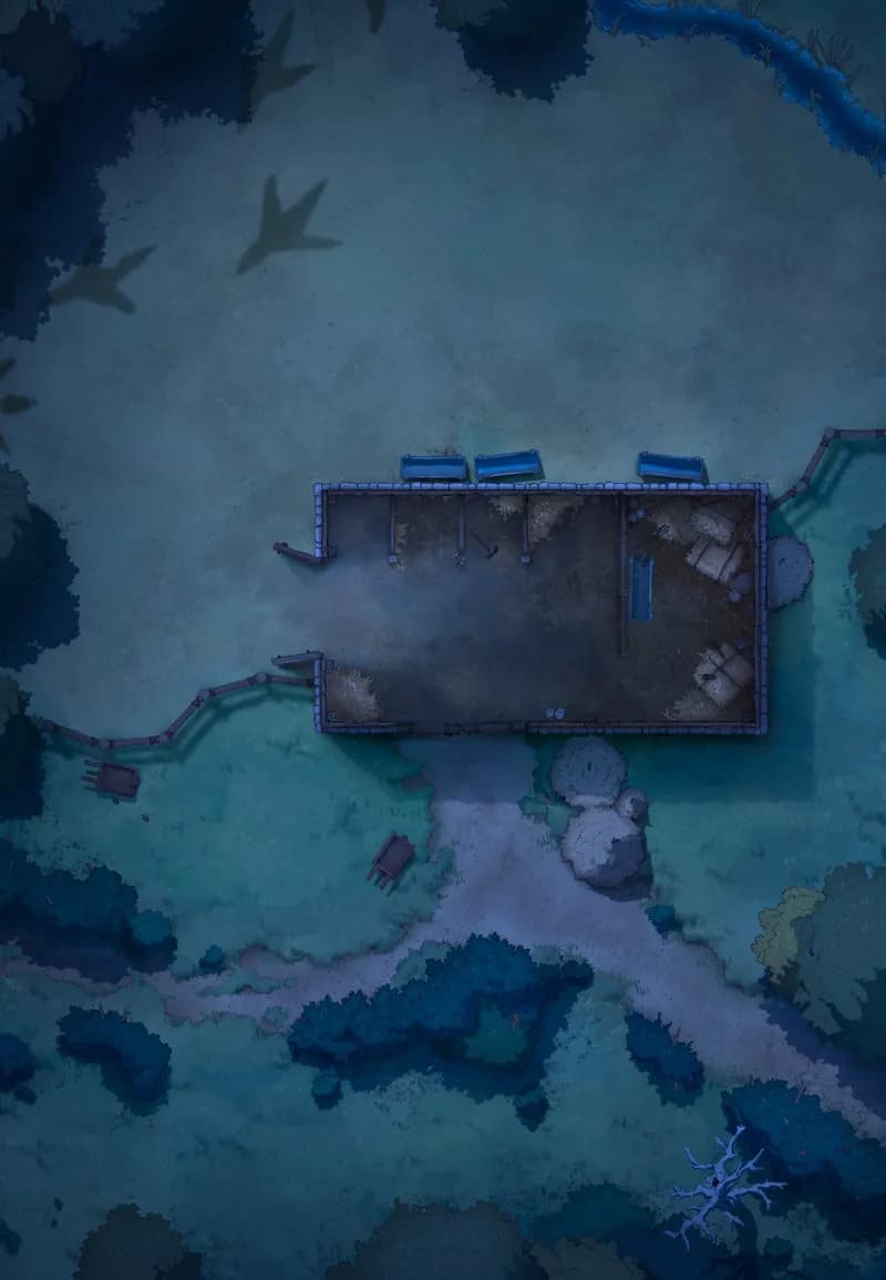 Ages of the Vale: Barn map, Indoors Giant Bird Prints Night variant thumbnail