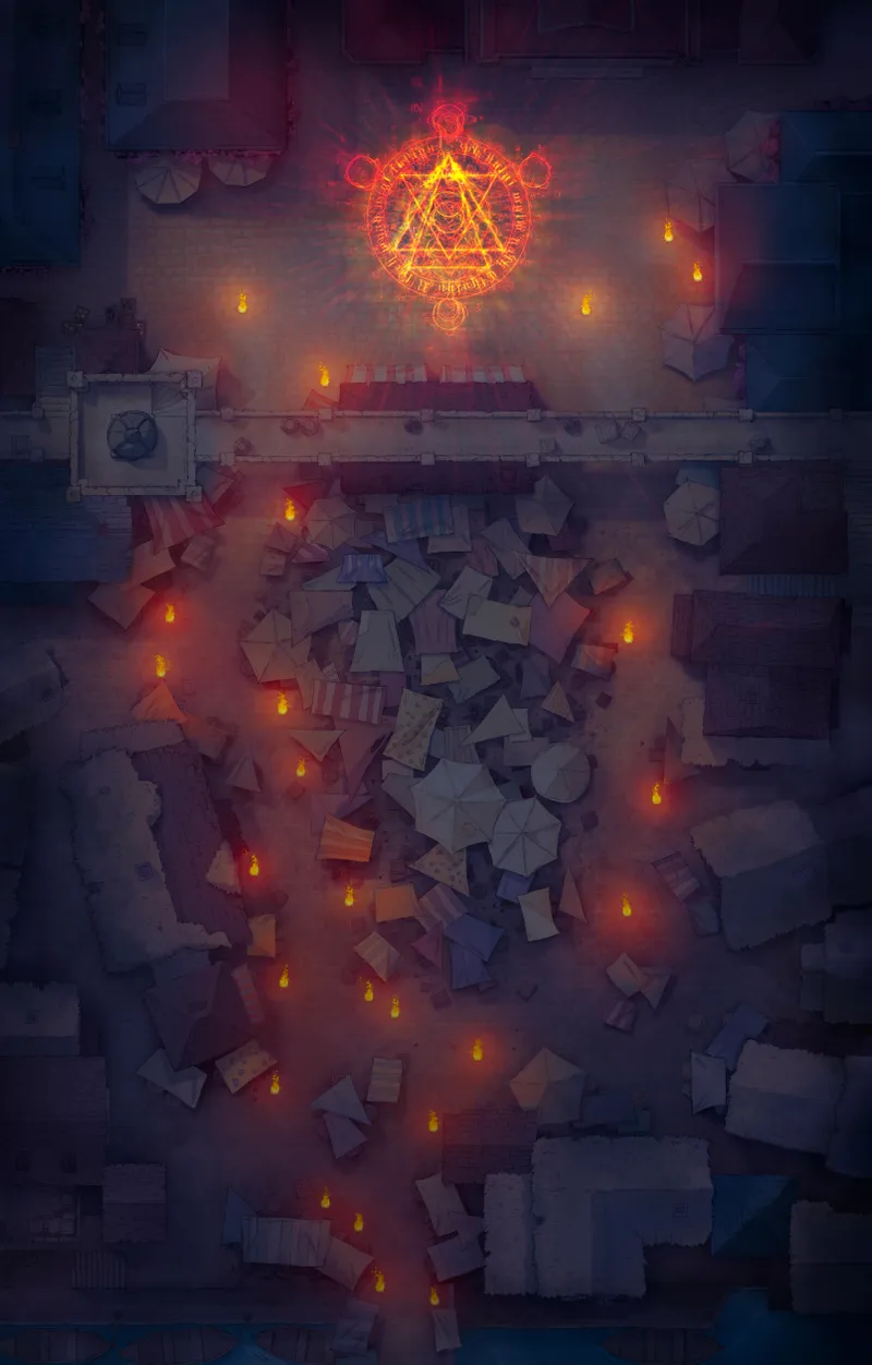 City Marketplace map, Cultist Spell Night variant