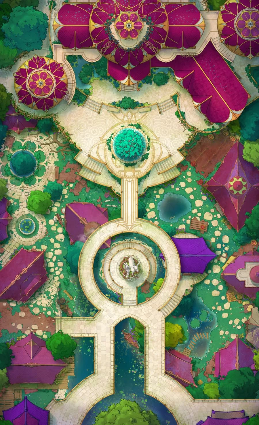 Elven City Center map, Deep Grove Faction variant thumbnail