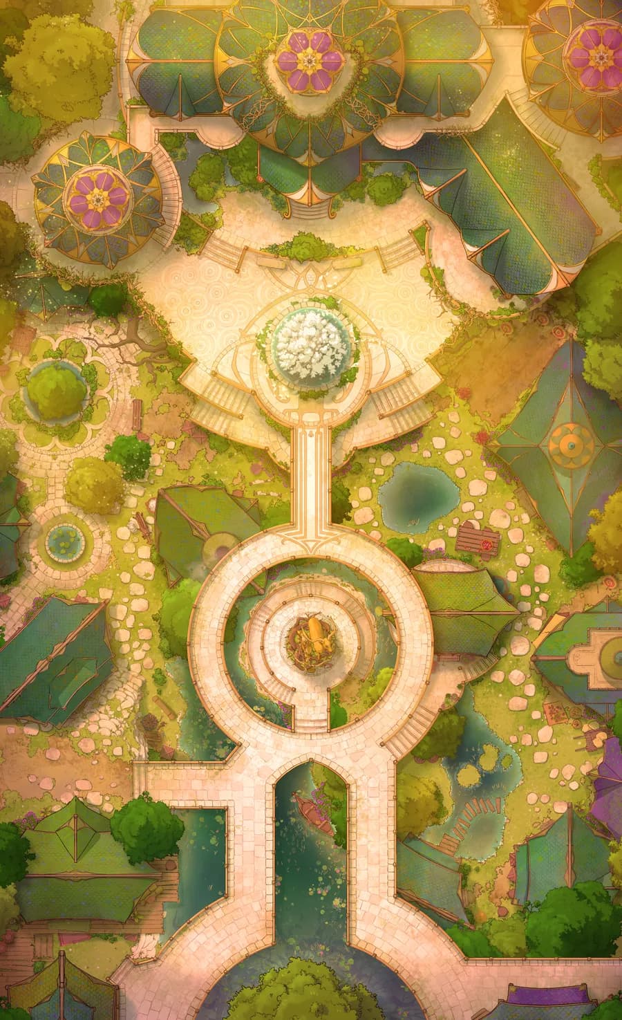 Elven City Center map, Sunset variant thumbnail
