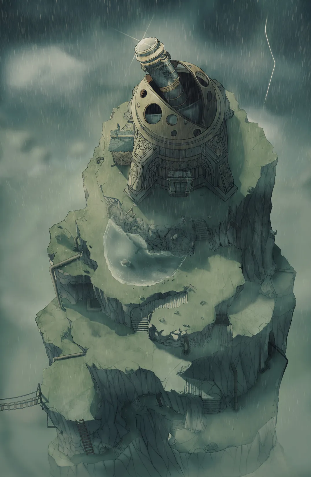 Mountaintop Observatory map, Storm Open variant thumbnail