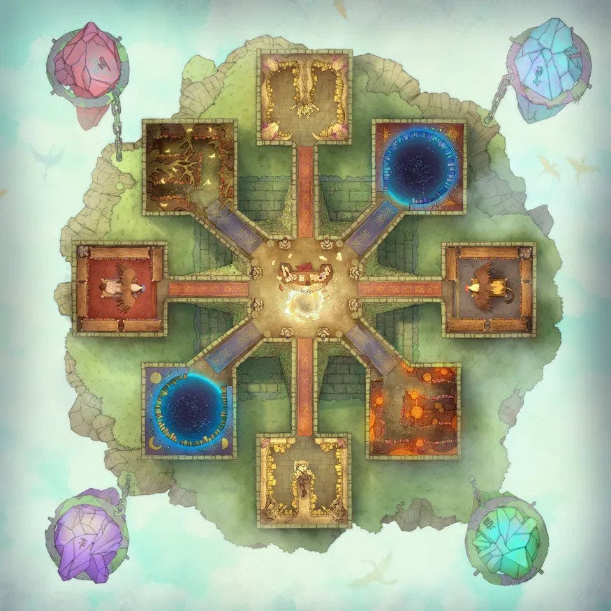 Ancient Wizard's Lair Map - 7a7970d8b201cabad80155d8f0f9d54f