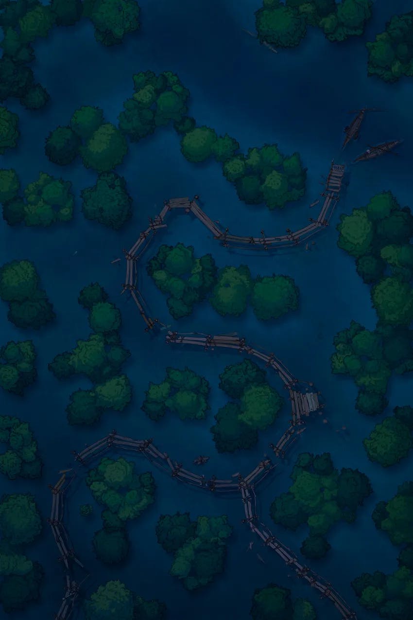 Mangrove Forest map, Flood Night variant thumbnail