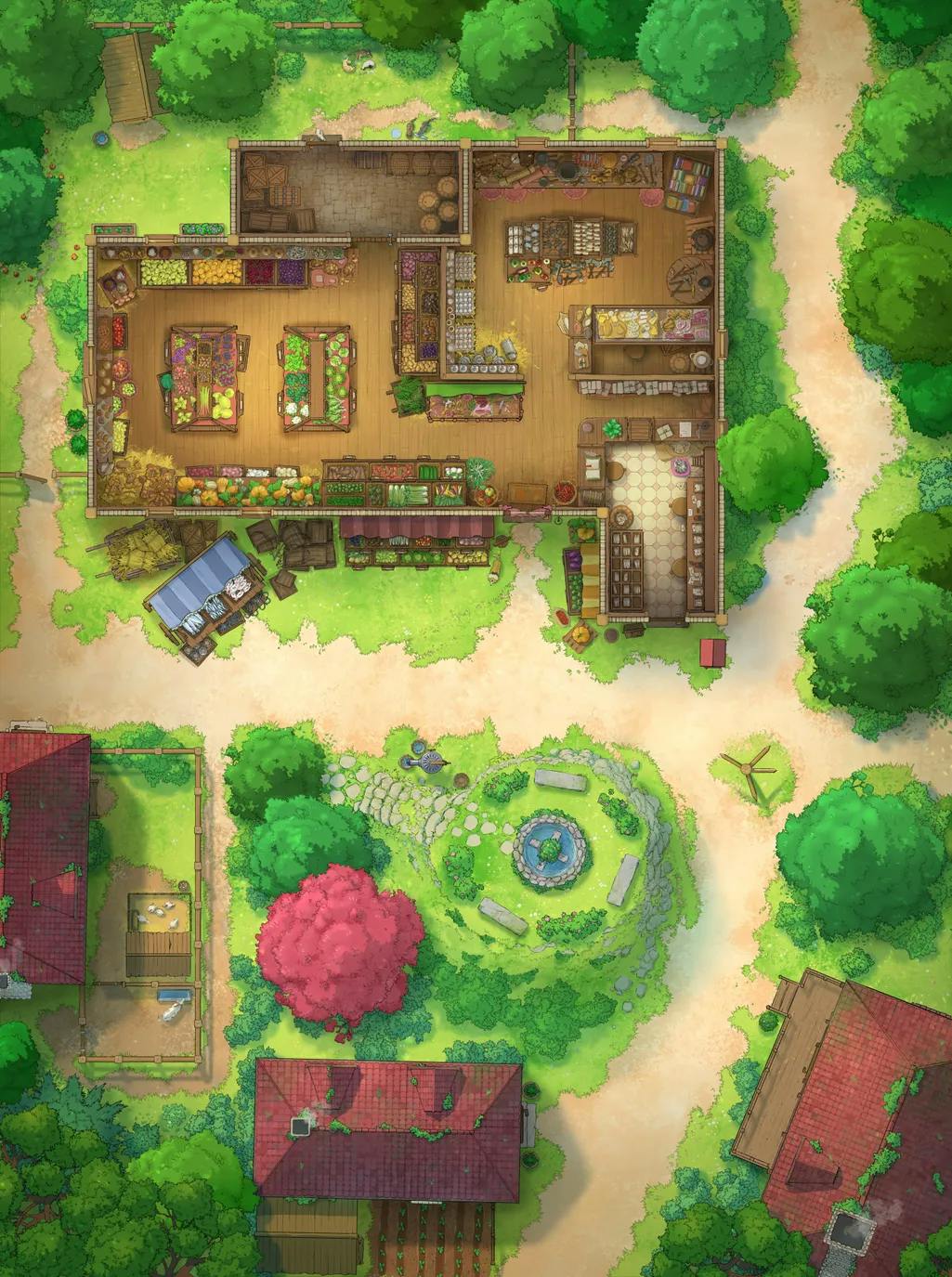 Gentle Village Greengrocer map, Original Day variant thumbnail