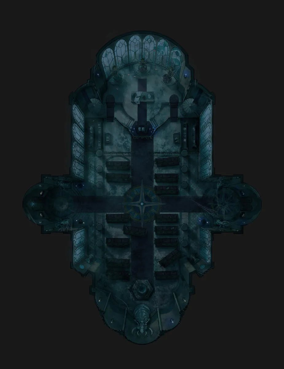 Solar Cathedral map, Haunted Ground Floor variant